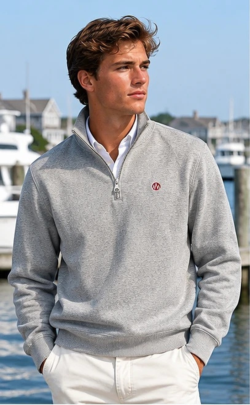 KYOTO QUARTER ZIP gris de frente